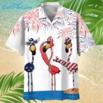 Independence Day Flamingo USA HAWAIIAN SHIRT