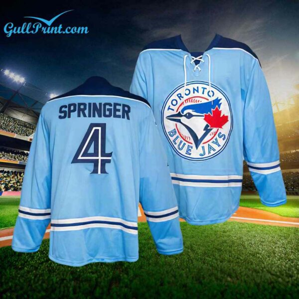 2024 Blue Jays George Springer Replica Hockey Jersey Giveaway