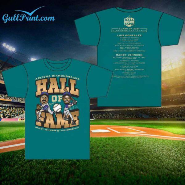 2024 Luis Gonzalez and Randy Johnson D backs Hall of Fame Shirt Giveaway