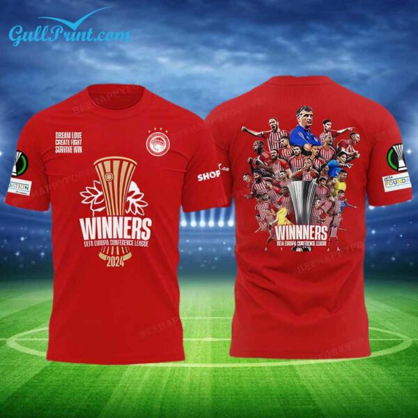 2024 Olympiacos Winners Europa Conference League Shirt 1