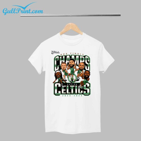 Boston Celtics 2024 Pull Up Jumper Caricature Shirt 1