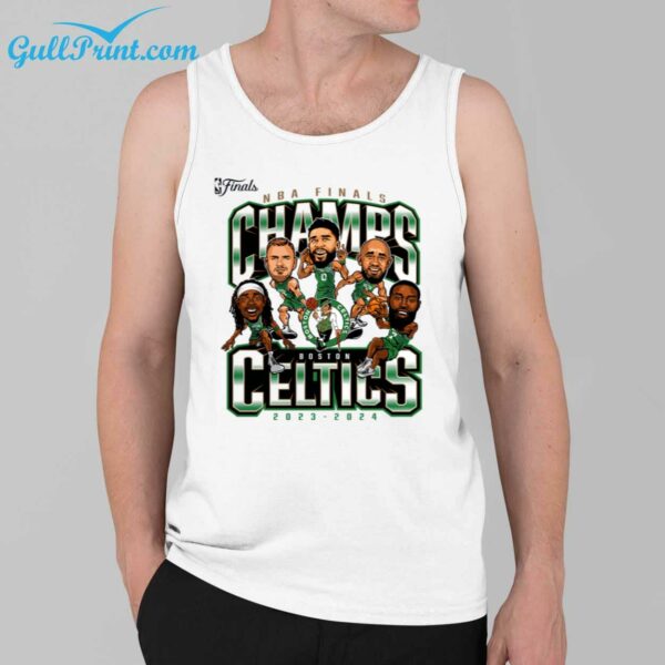 Boston Celtics 2024 Pull Up Jumper Caricature Shirt 4