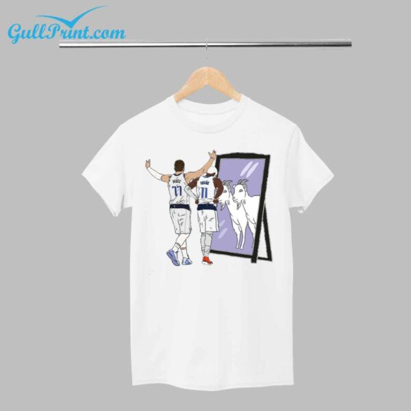 Luka Doncic and Kyrie Irving Mirror GOATs Dallas Shirt