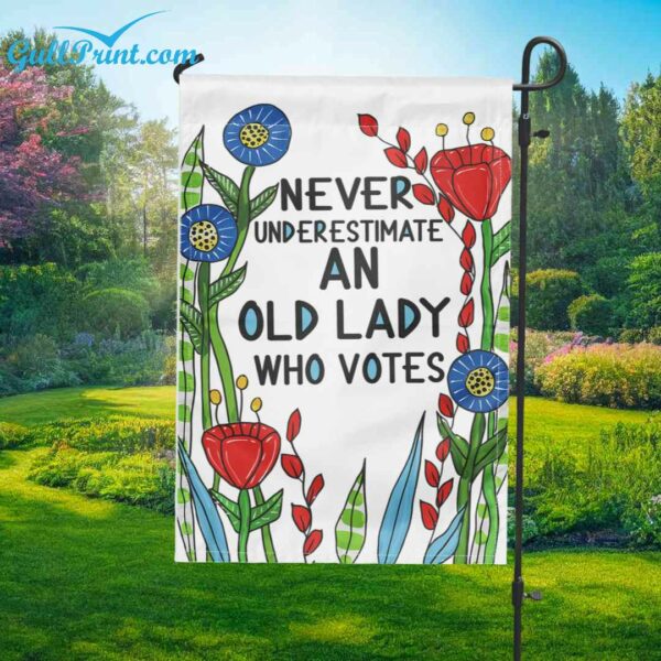 Never Underestimate An Old Lady Who Votes Flag