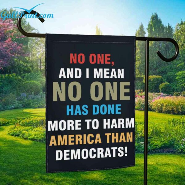 No One And I Mean No One Has Done More To Harm America Than Democrats Flag