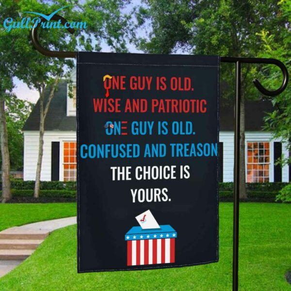 One Guy Is Old Wise And Patriotic One Guy Is Old Confused And Treason The Choice Is Yours Flag