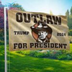 Outlaw Trump 2024 For President Flag