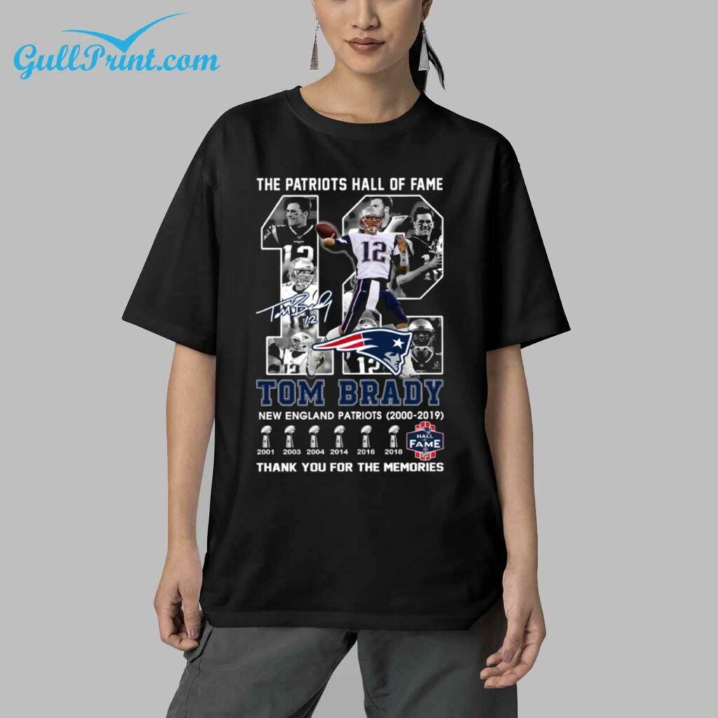 Tom Brady The Patriots Hall Of Fame thank you for the memories shirt