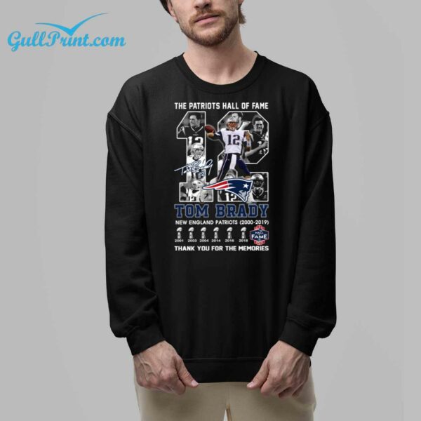 Tom Brady The Patriots Hall Of Fame thank you for the memories shirt