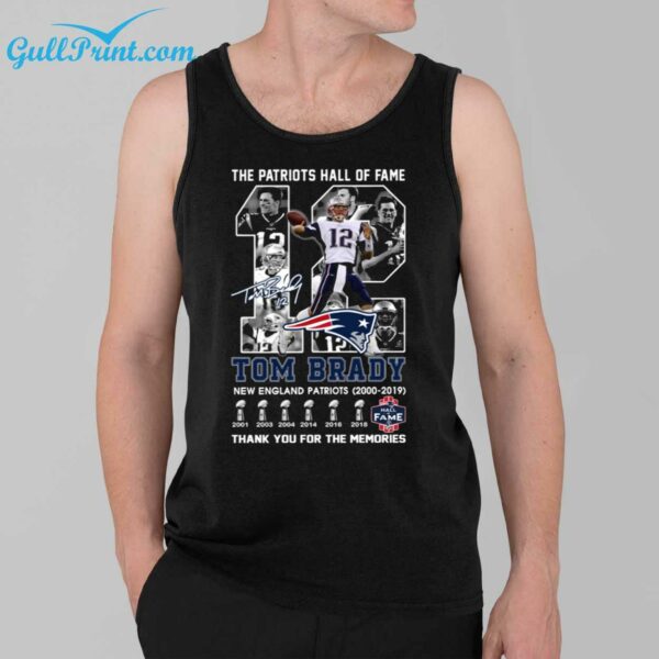 Tom Brady The Patriots Hall Of Fame thank you for the memories shirt