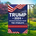 Trump 2024 God Bless President Trump Custom Flag