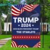 Trump 2024 God Bless President Trump Custom Flag