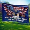 Trump 2024 The Return Make Liberals Cry Again Custom Flag