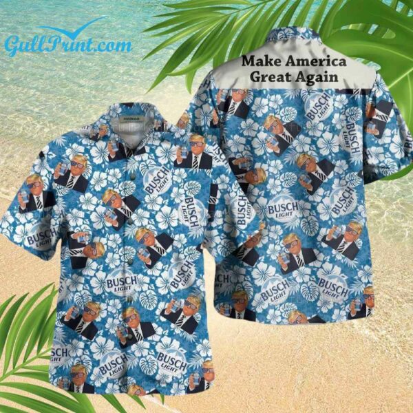 Trump Busch Light Hawaiian Shirt 2