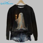 Halloween Spooky Candles Painting Print Sweatshirt, Shirt, Hoodie