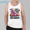 Skeleton Just Waiting For Halloween Shirt 3