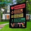 Speak Love Inspire Freedom Promote Equality Spread Knowledge vote Flag