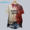 Unisex Bloody Problem Solved Halloween Print Shirt 1