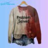 Unisex Bloody Problem Solved Halloween Print Sweatshirt 2