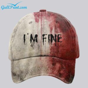 Unisex Im Fine Bloody Halloween Printed Hat 1