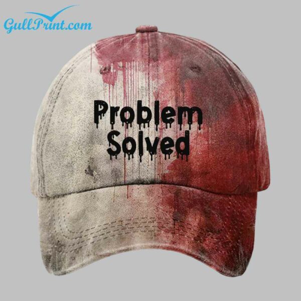 Unisex Problem Solved Bloody Halloween Print Hat 1