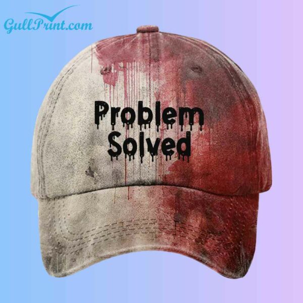 Unisex Problem Solved Bloody Halloween Print Hat 2