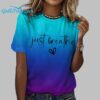 Womens Just Breathe Mental Health Print Shirt 4