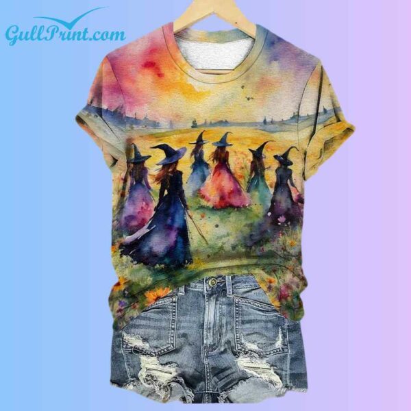 Womens Midsummer Witches Gather Halloween Shirt 3