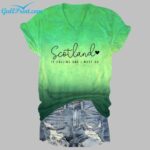 Women's Scotland Is Calling and I Must Go Print Shirt