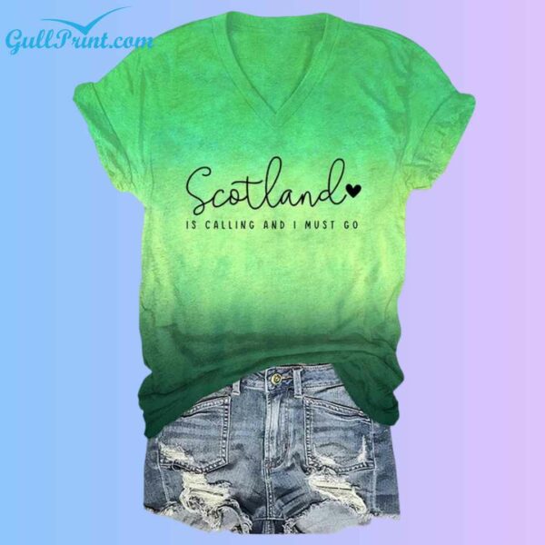 Womens Scotland Is Calling and I Must Go Print Shirt 2