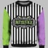 Beetlejuice Classic Halloween Horror Movie Contrast Color Raglan Sweatshirt