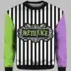 Beetlejuice Classic Halloween Horror Movie Contrast Color Raglan Sweatshirt