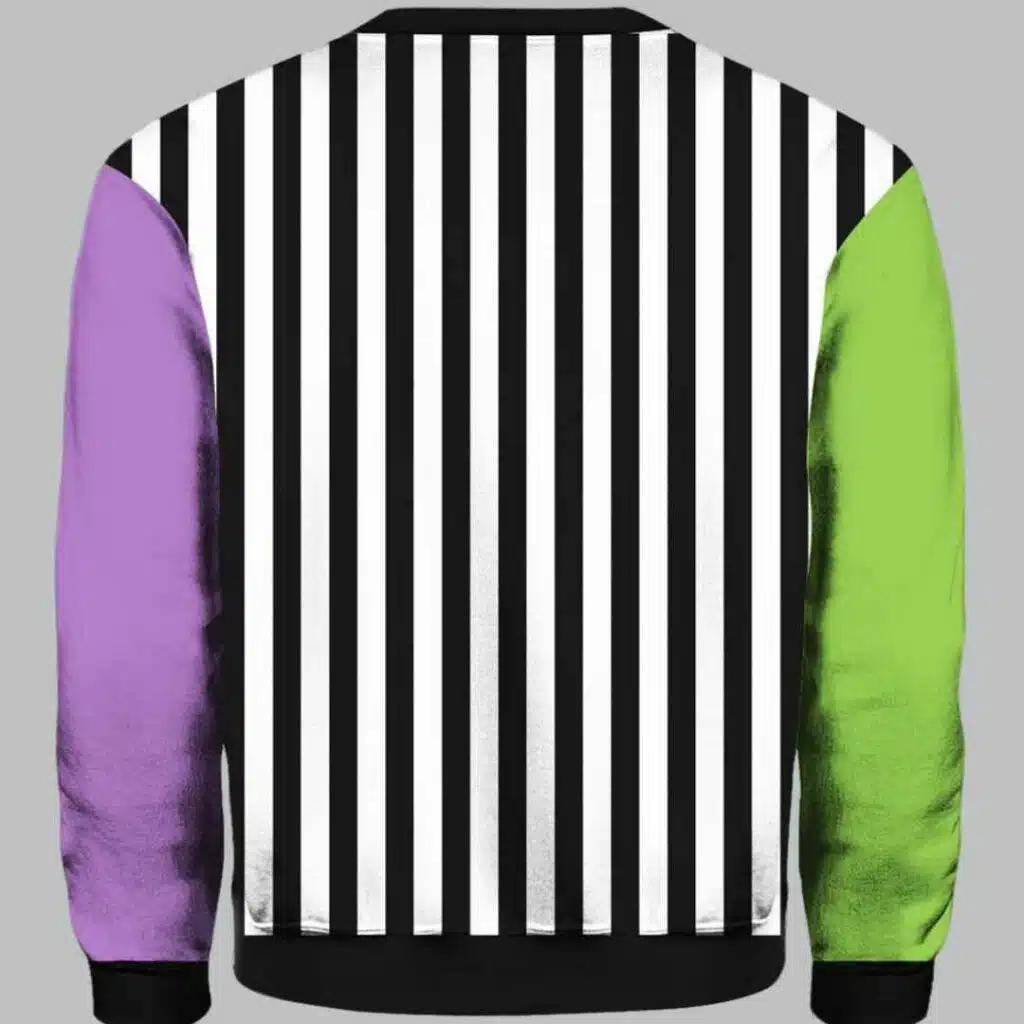 Beetlejuice Classic Halloween Horror Movie Contrast Color Raglan Sweatshirt