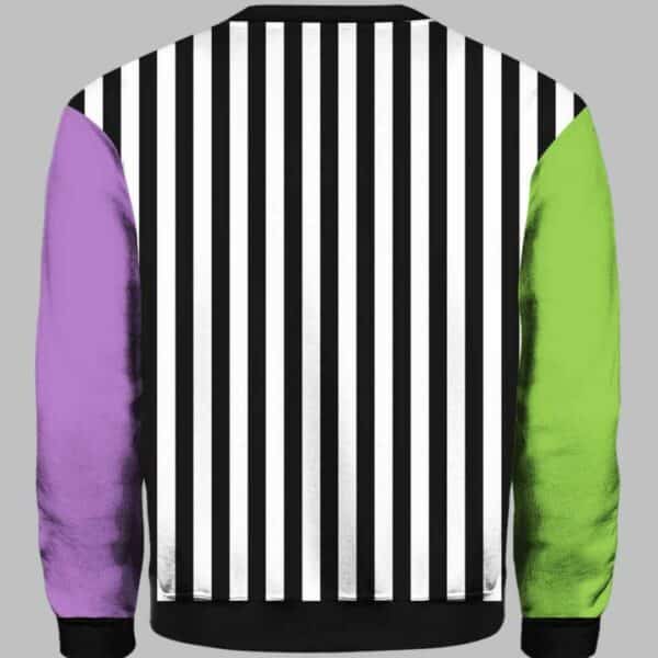 Beetlejuice Classic Halloween Horror Movie Contrast Color Raglan Sweatshirt