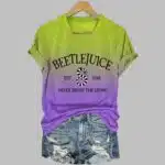 Beetlejuice Halloween Horror Movie 2024 Inspired Gradient T Shirt