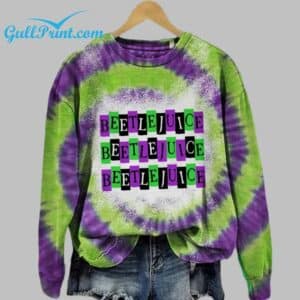 Beetlejuice Halloween Horror Movie Contrast Color Raglan Sweatshirt 1