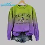 Beetlejuice Never Trust The Living Halloween Horror Movie 2024 Inspired Gradient Sweatshirt