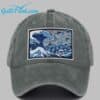 Blue Waves and Cats Printed Hat 3