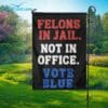 Felons In Jail Not In Office Vote Blue Flag 1