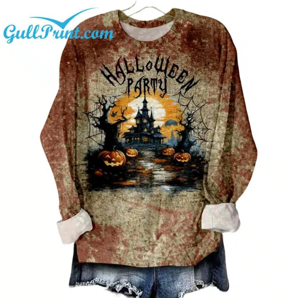 Halloween Party Print Sweatshirt 2