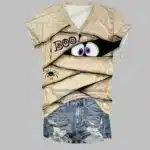 Halloween Peek Monster Women's Halloween Print T-Shirt