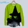 Halloween Witch Print Round Neck Sweatshirt 2