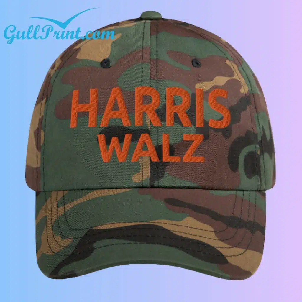 Harris Walz Camo Dad Hat 2