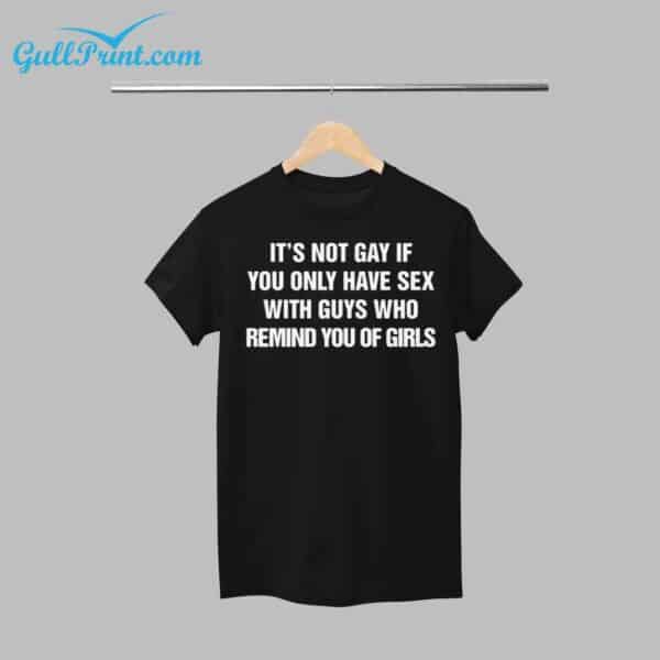 Its Not Gay If You Only Have Sex With Guys That Remind You Of Girls Shirt 1