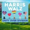 Kamala Tim Walz Unity Over Division Yard Sign 1