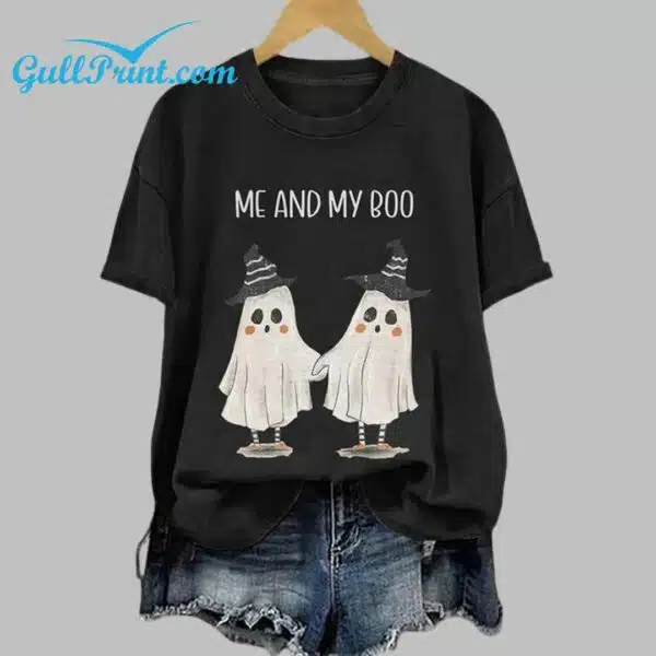 Me And My Boo Ghost Spooky Season Halloween Art Print T shirt 1