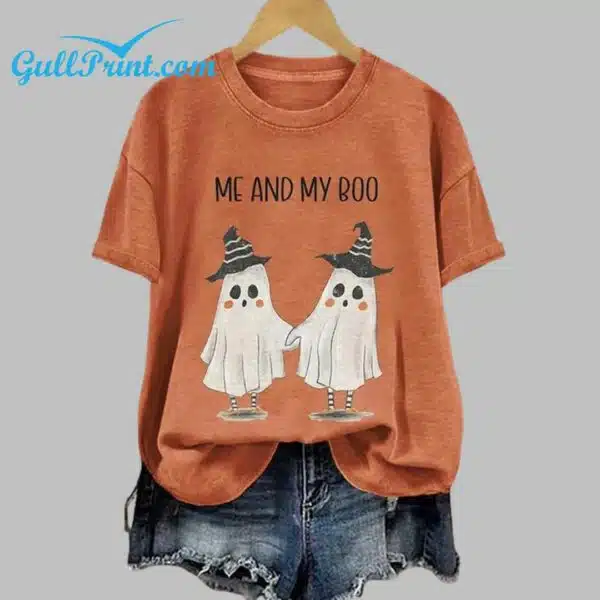 Me And My Boo Ghost Spooky Season Halloween Art Print T shirt 2