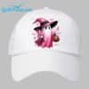 Pink Halloween Ghost Breast Cancer Awareness Warrior Hat 2