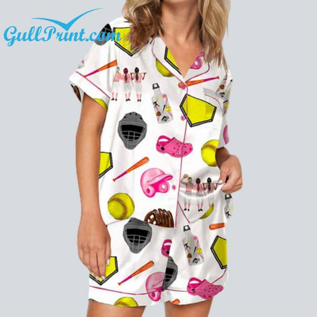 Softball Theme Pajama Set 3