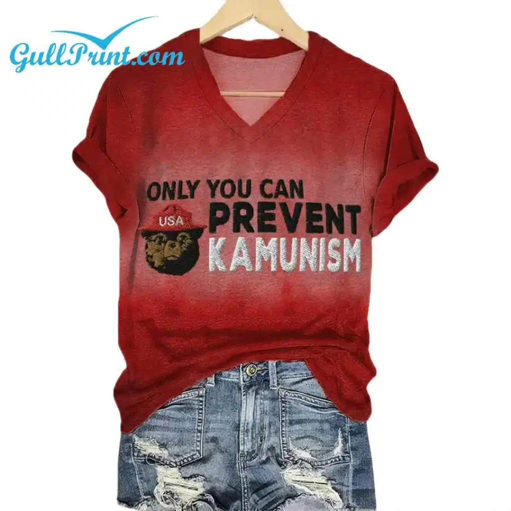 Unisex Only You Can Prevent Kamunism Print T Shirt 2